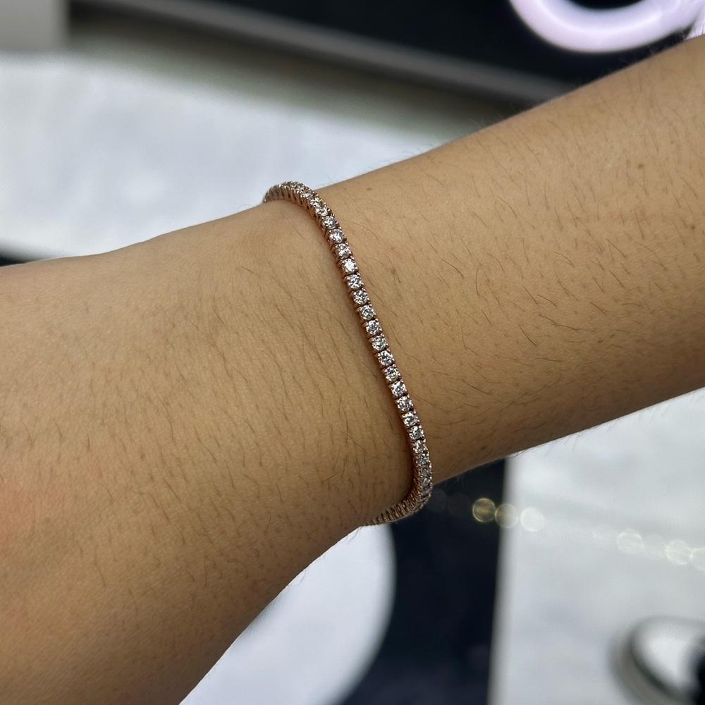 Elegant Rose Gold Tennis Bracelet